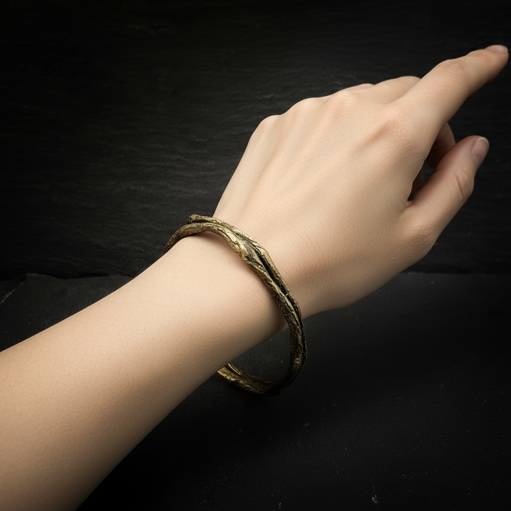 ''Branches'' Brass Cuff Bracelet