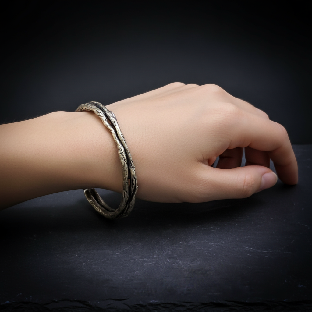 ''Branches'' Brass Cuff Bracelet