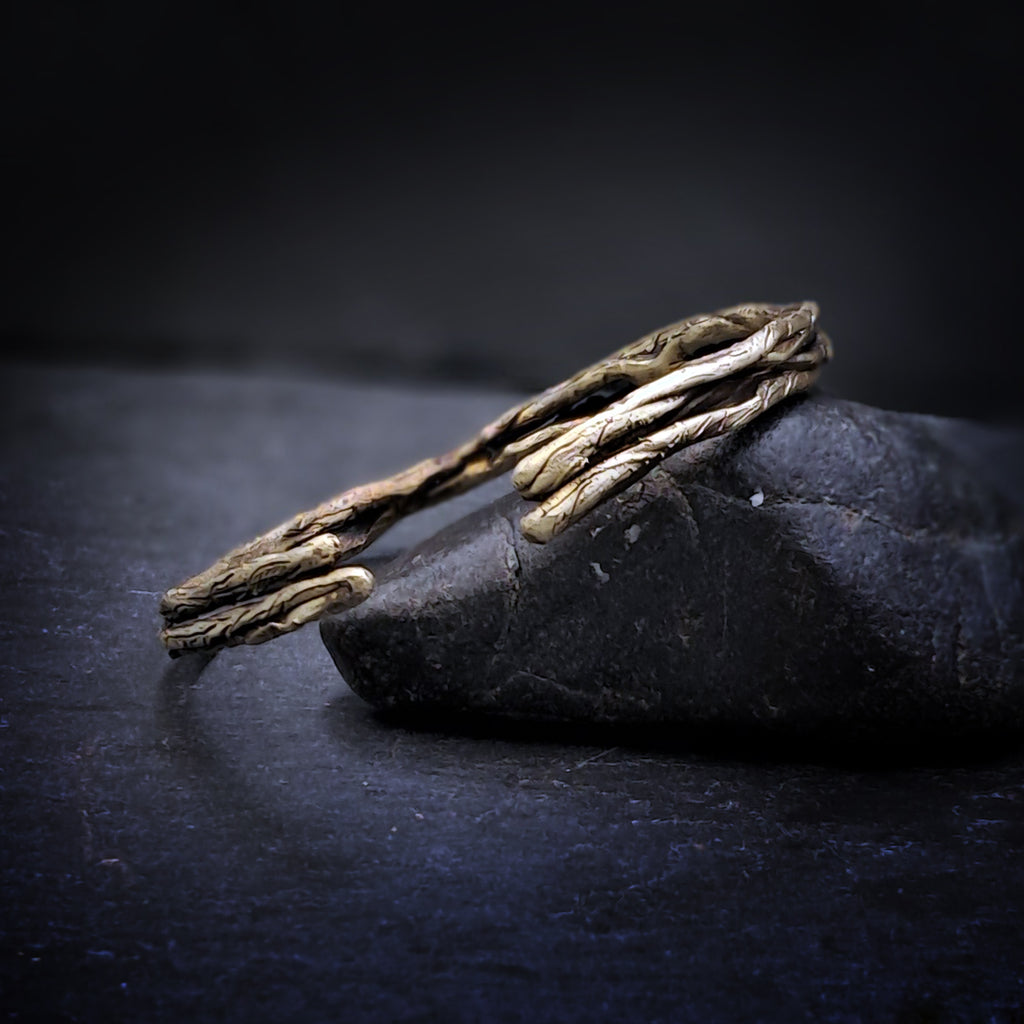 ''Branches'' Brass Cuff Bracelet