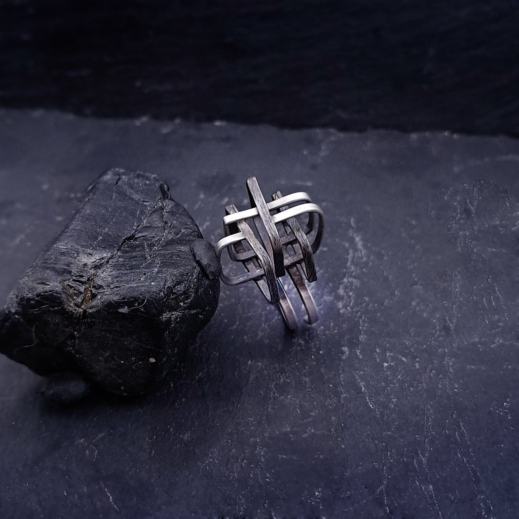 ''Interwoven Paths'' 925 Silver Ring