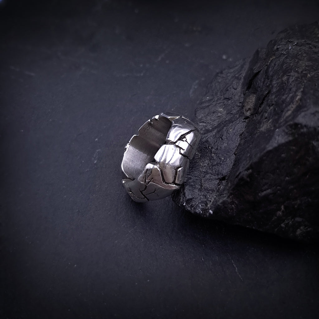 ''Erosion Form'' 925 Silver Ring