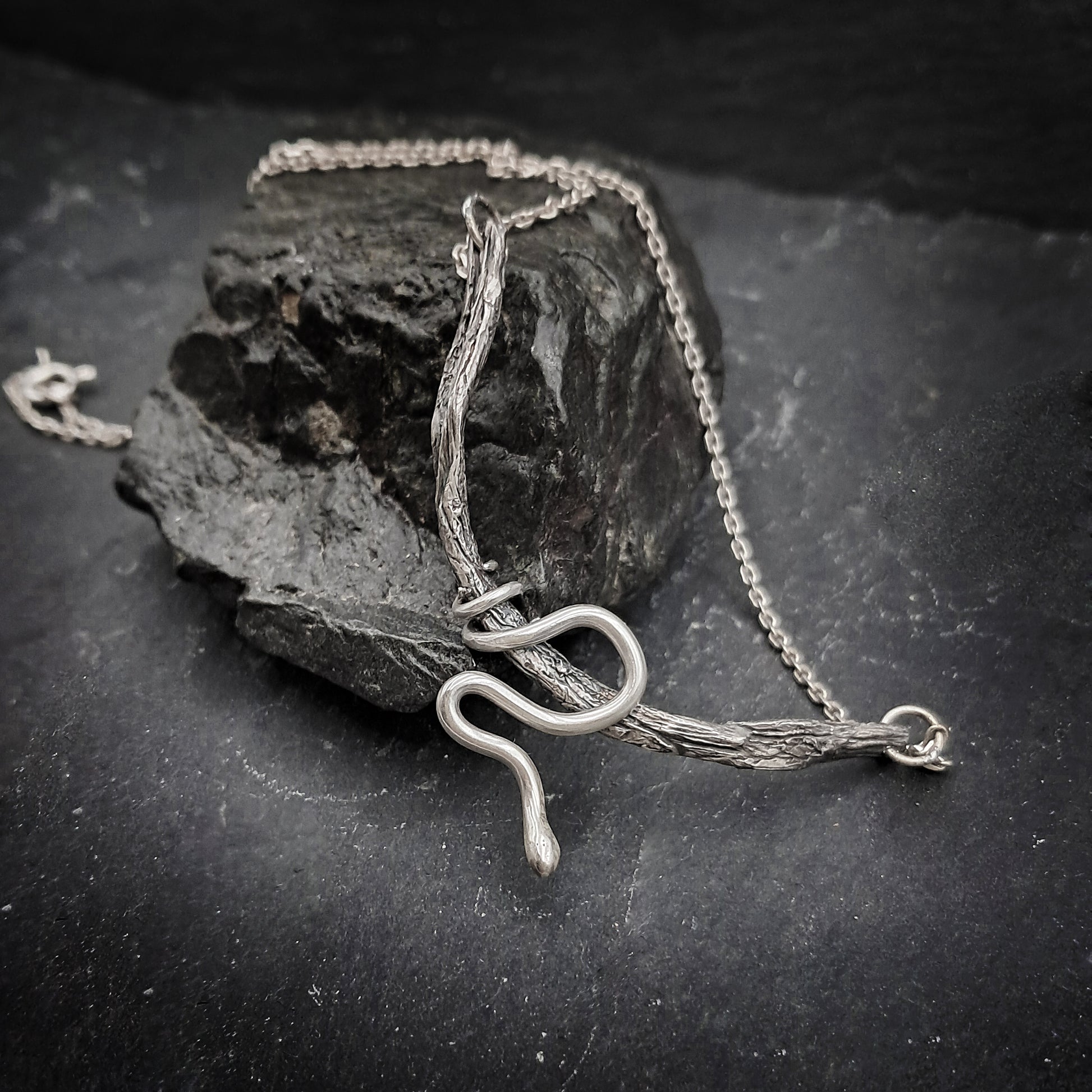 ''Serpent Branch'' 925 Silver Necklace