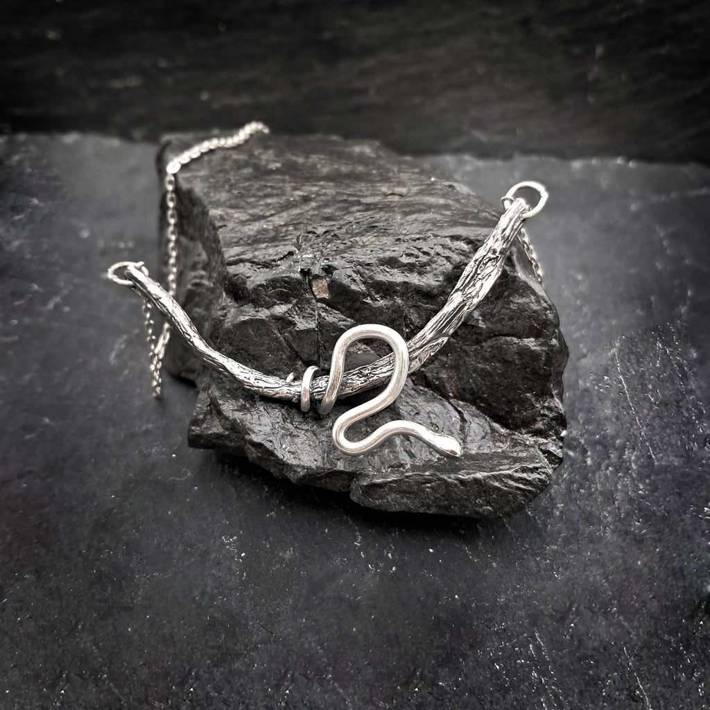 ''Serpent Branch'' 925 Silver Necklace