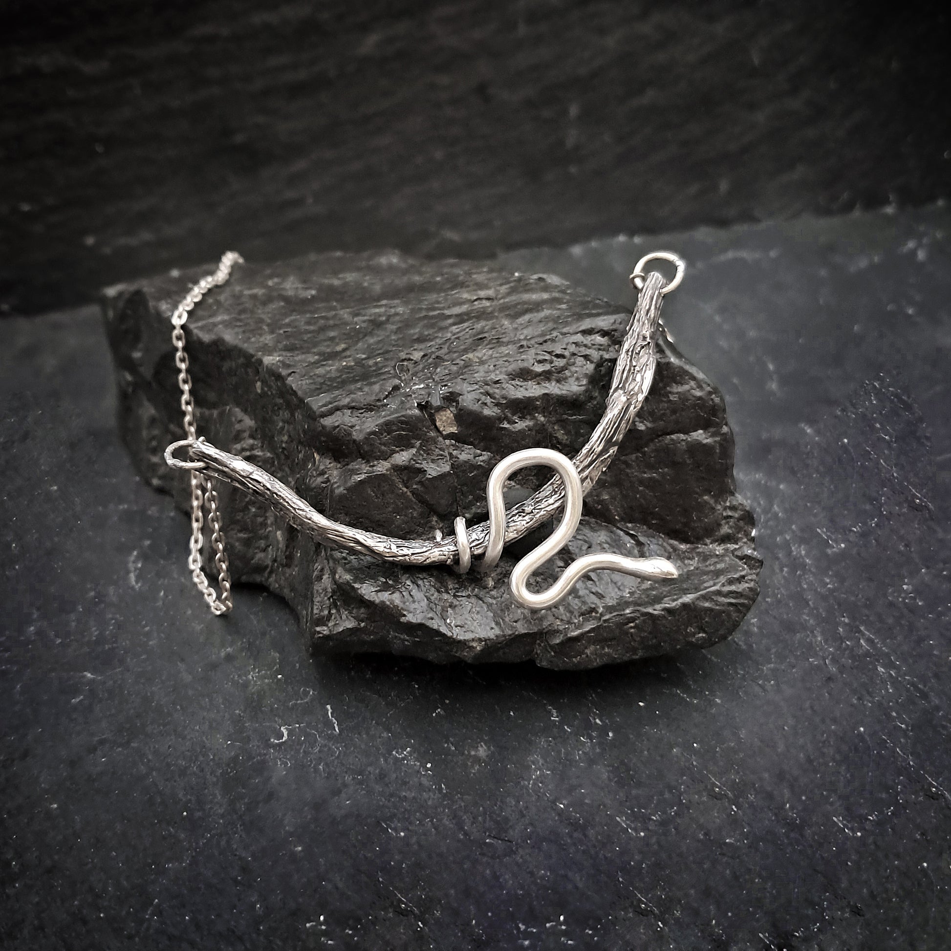 ''Serpent Branch'' 925 Silver Necklace