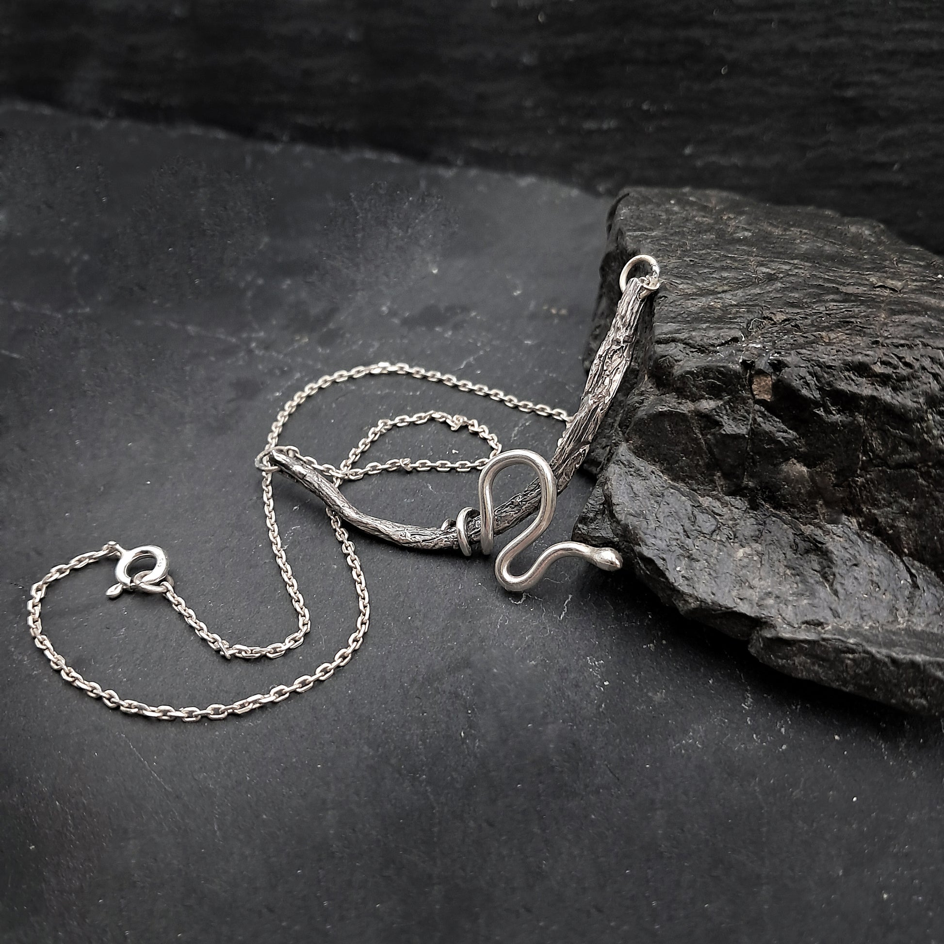 ''Serpent Branch'' 925 Silver Necklace