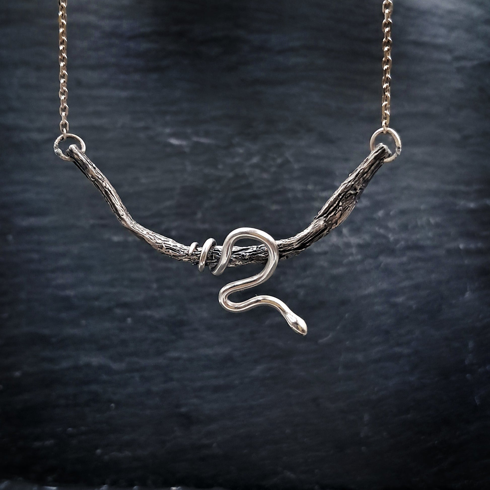 ''Serpent Branch'' 925 Silver Necklace