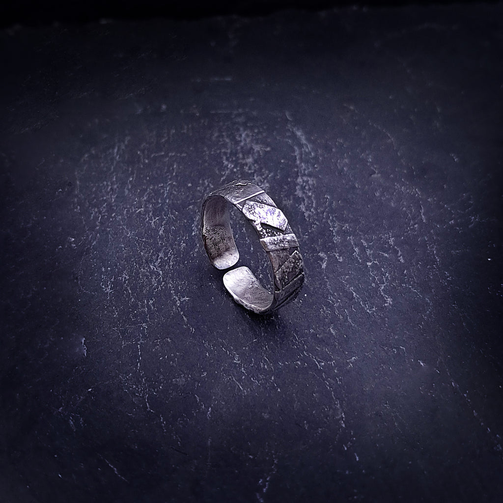 ''Fragment of Earth'' Adjustable Silver 925 Ring