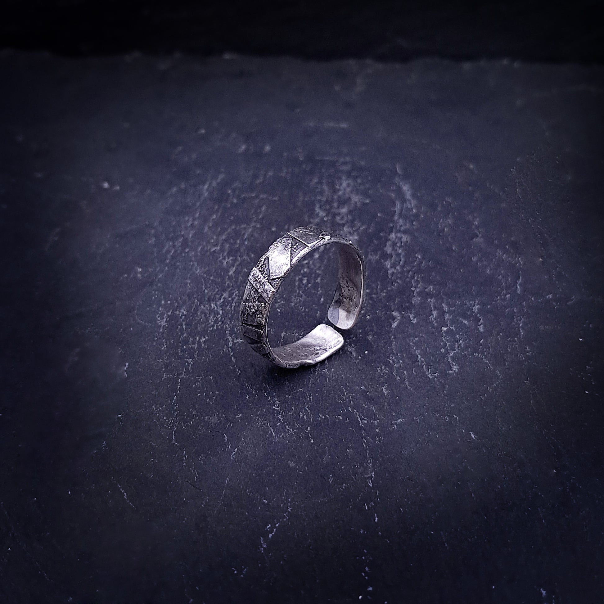 ''Fragment of Earth'' Adjustable Silver 925 Ring