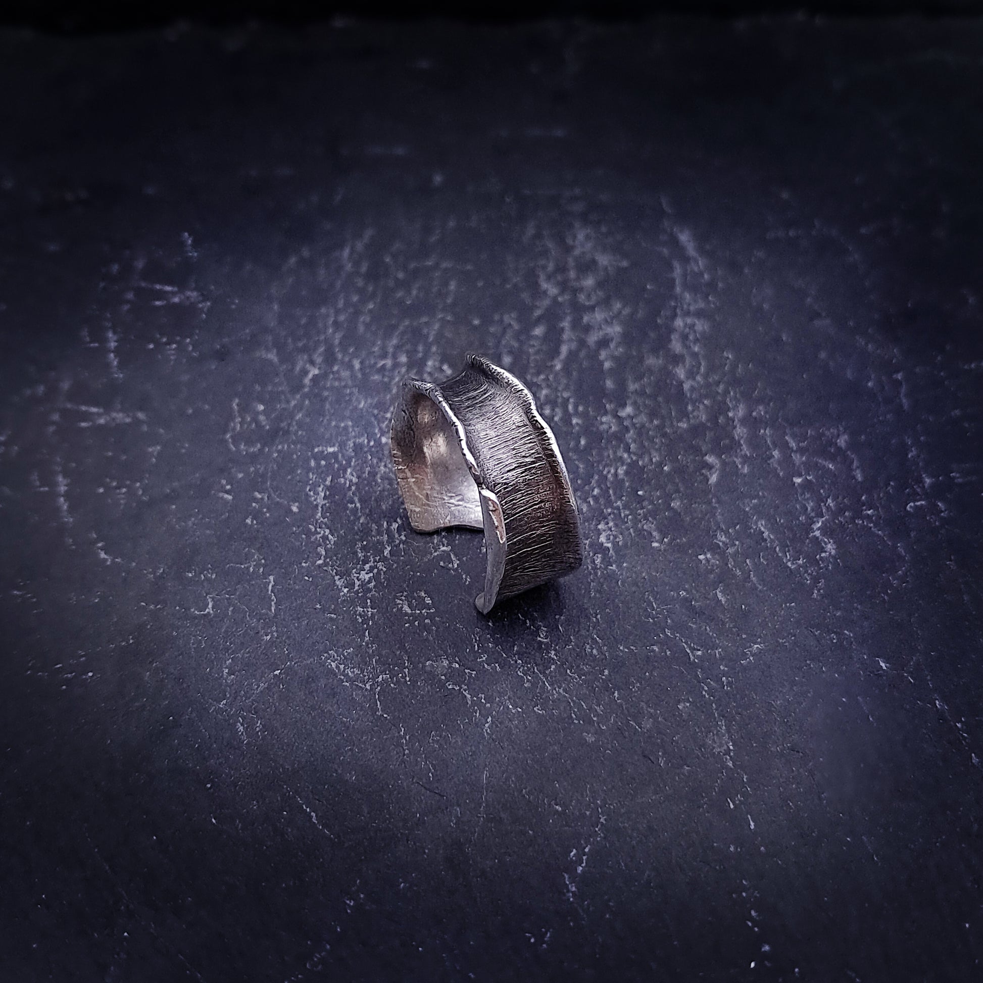 ''Silent Wave'' Adjustable 925 Silver Ring