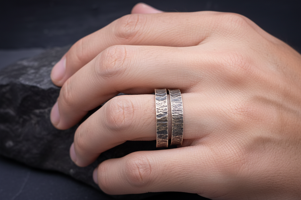 ''Raw Horizon'' Adjustable brass rings