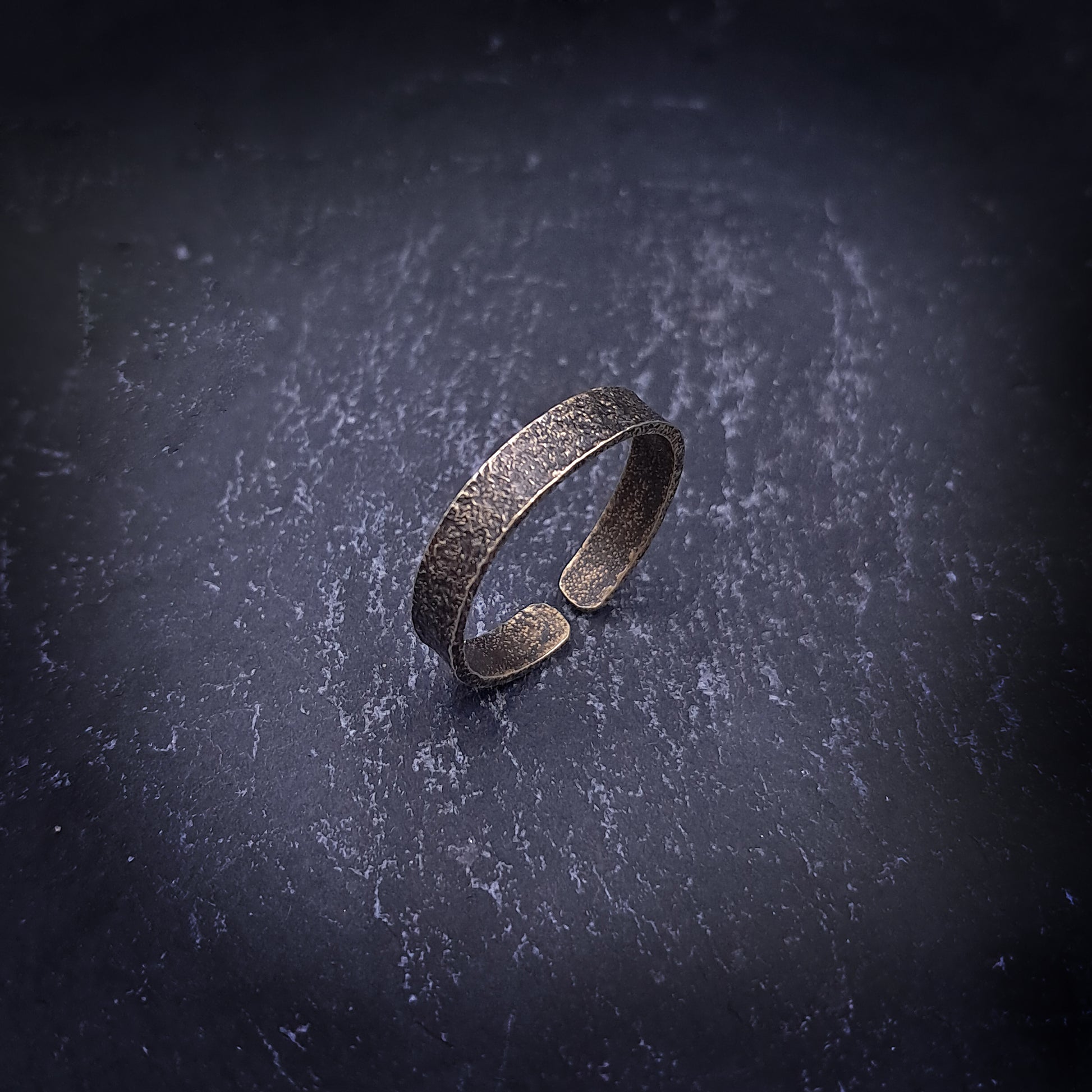''Echoes of Earth'' Adjustable brass ring