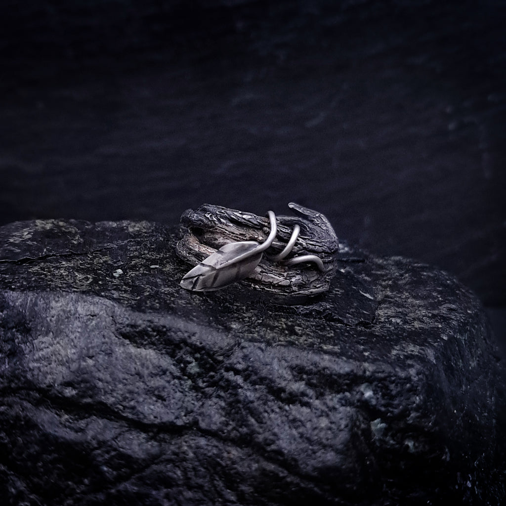 ''Leaf of Light'' Adjustable 925 Silver Ring