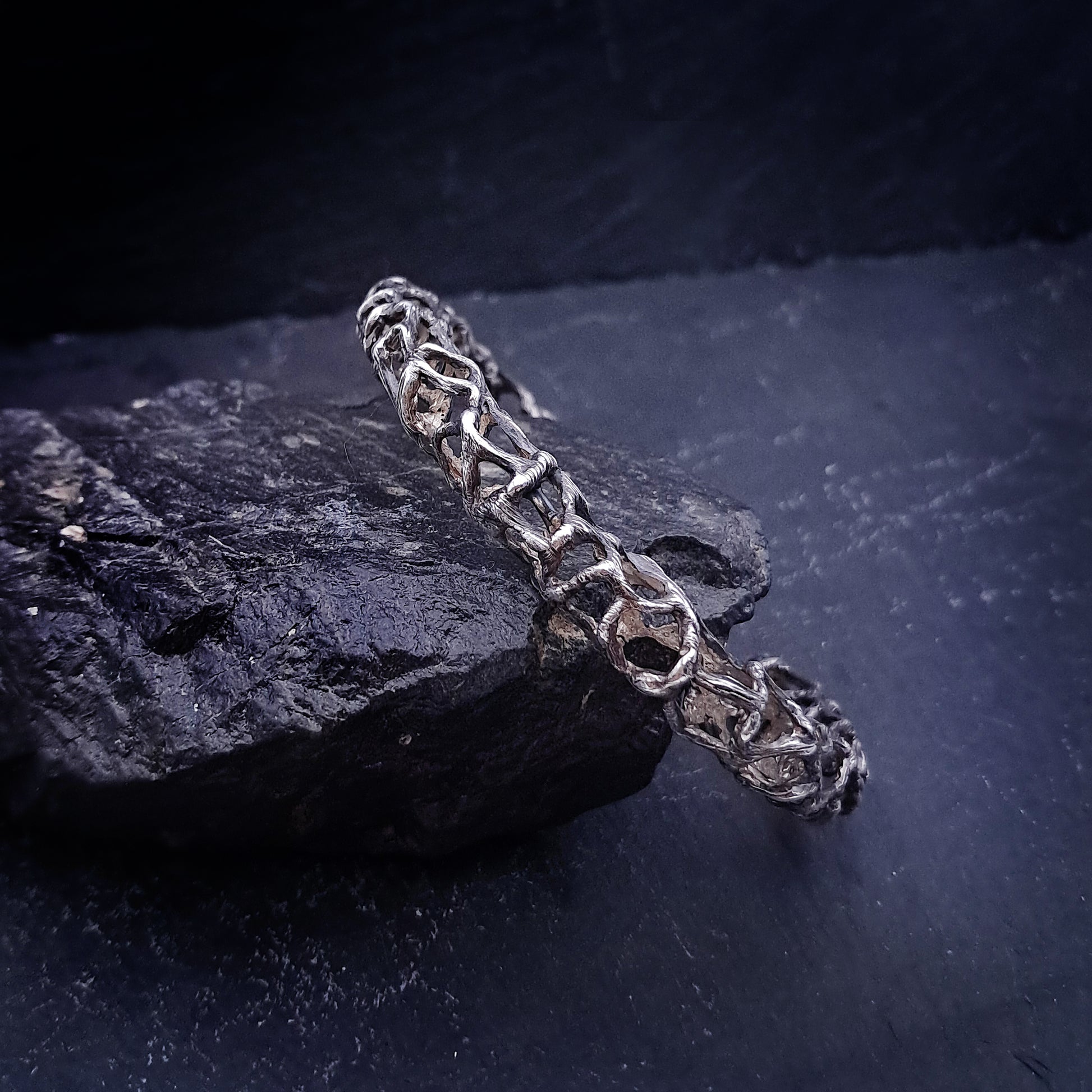 ''Roots'' 925 Silver Cuff Bracelet