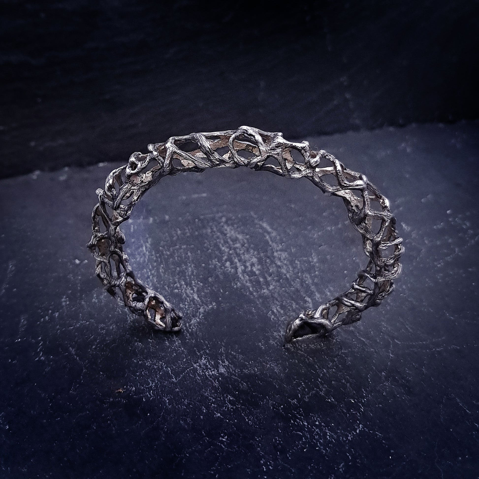 ''Roots'' 925 Silver Cuff Bracelet