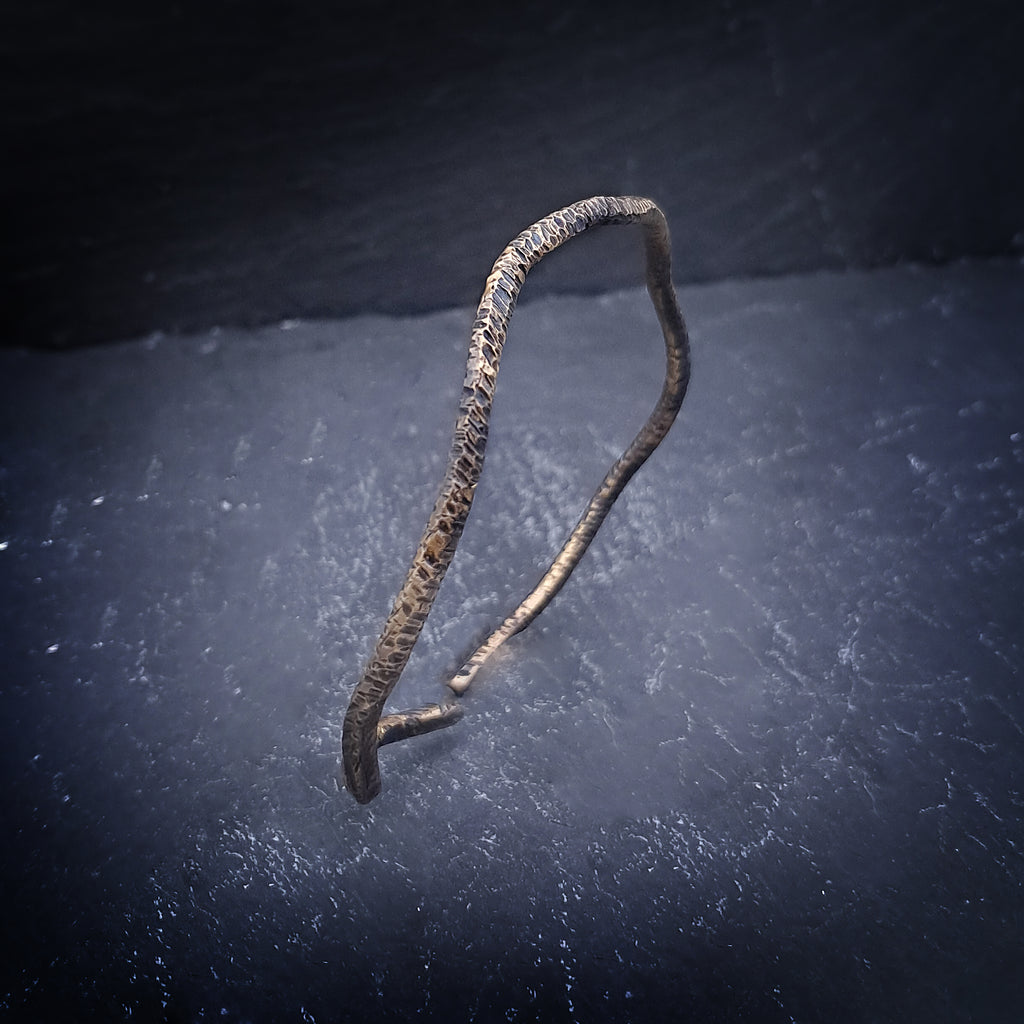 ''Waves'' Brass Cuff Bracelet