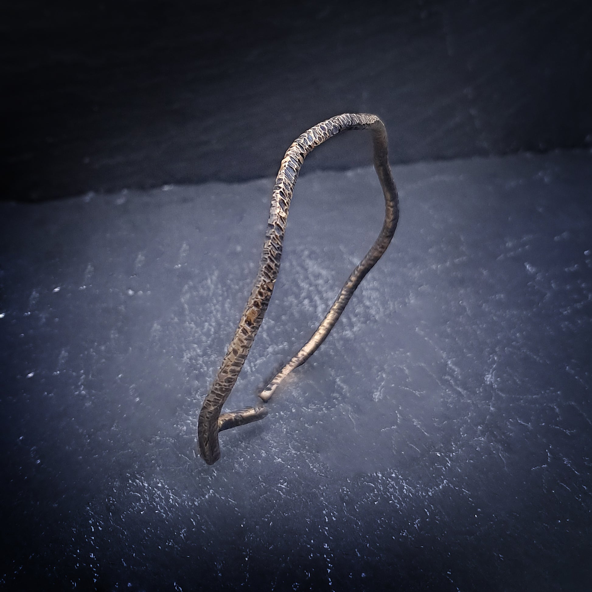 ''Waves'' Brass Cuff Bracelet