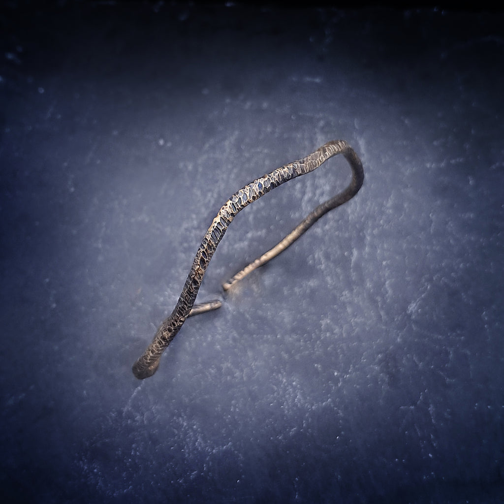 ''Waves'' Brass Cuff Bracelet