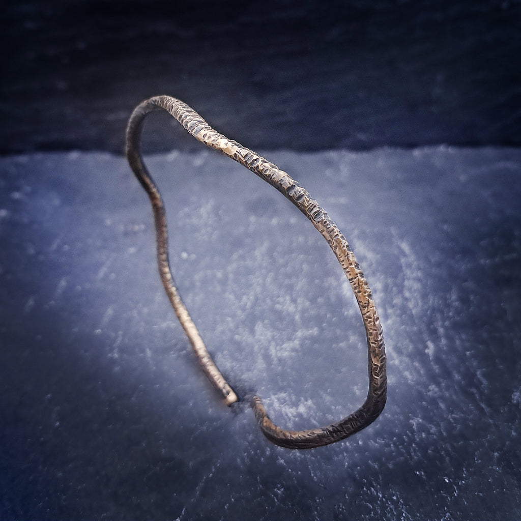 ''Waves'' Brass Cuff Bracelet