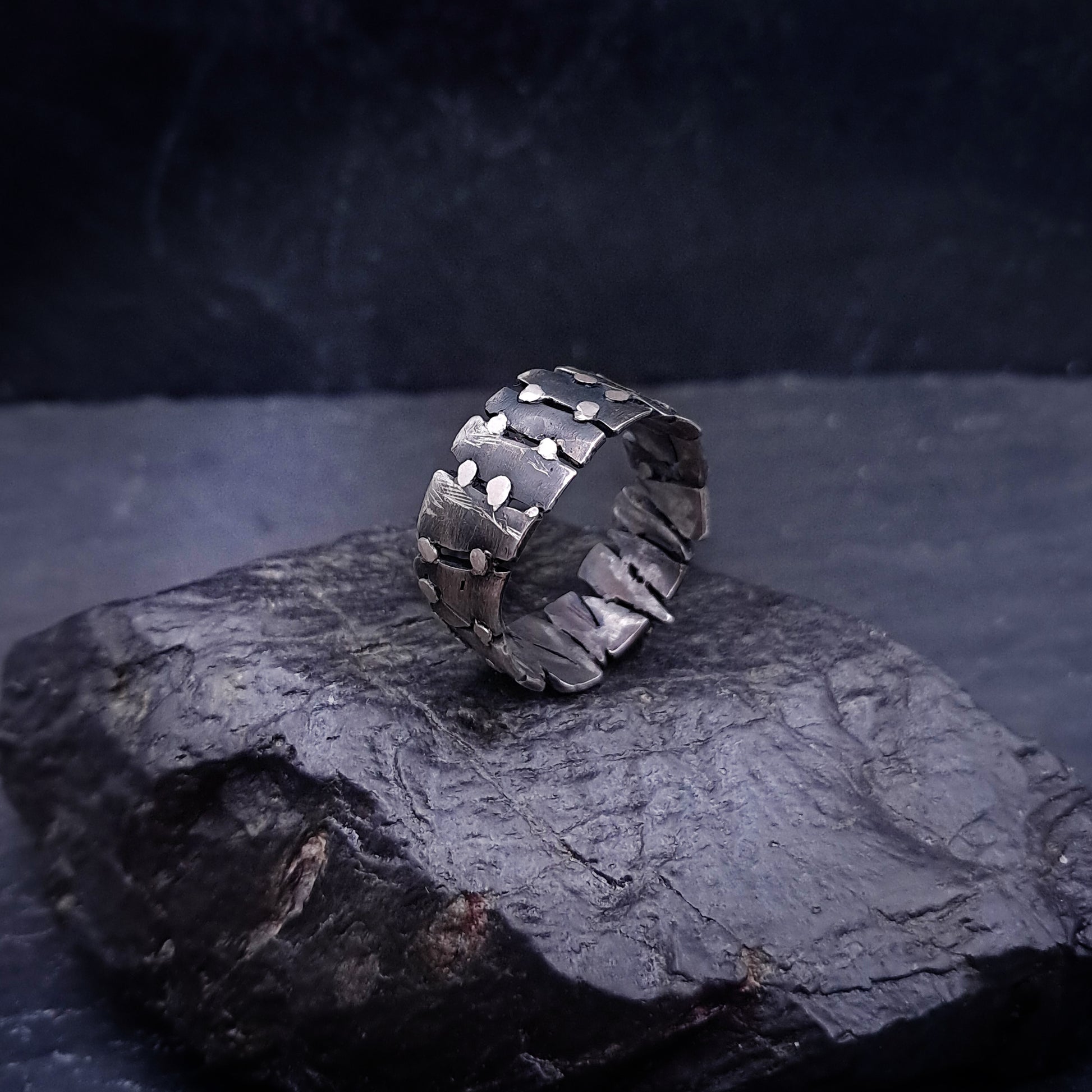 ''Linked'' Adjustable 925 Silver Ring