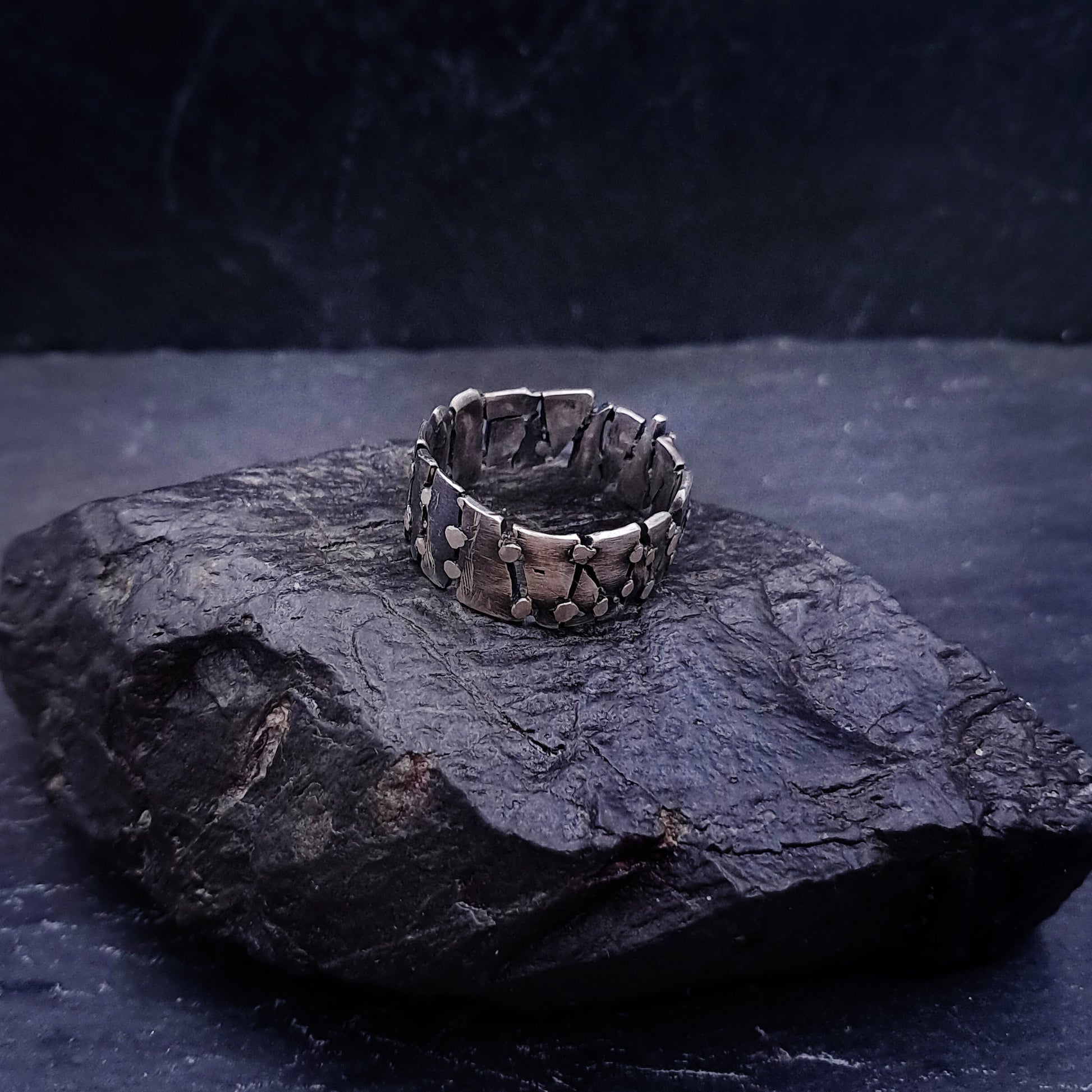 ''Linked'' Adjustable 925 Silver Ring