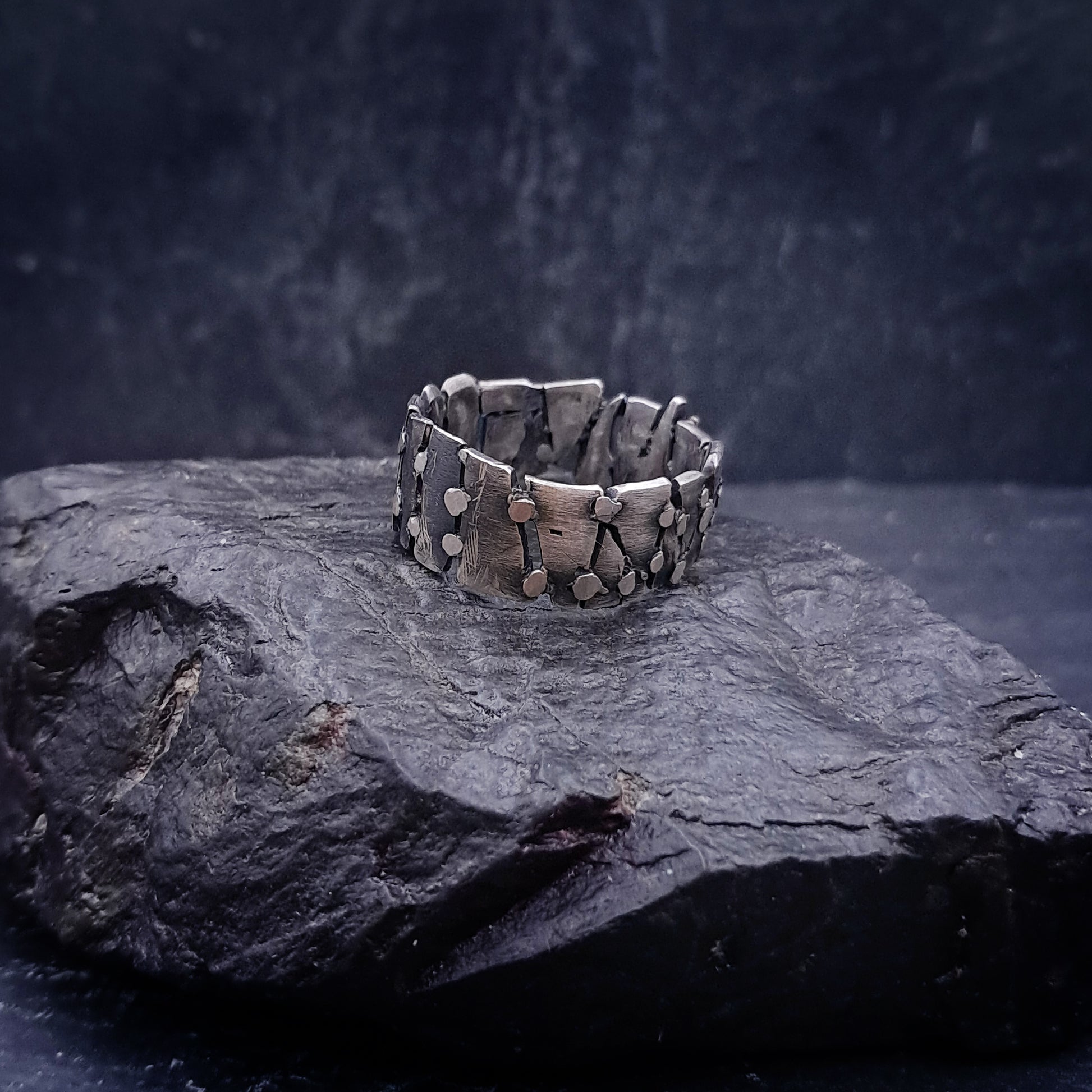 ''Linked'' Adjustable 925 Silver Ring