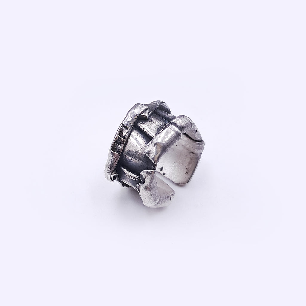 ''Stonebound Structure'' Adjustable Silver 925 Ring