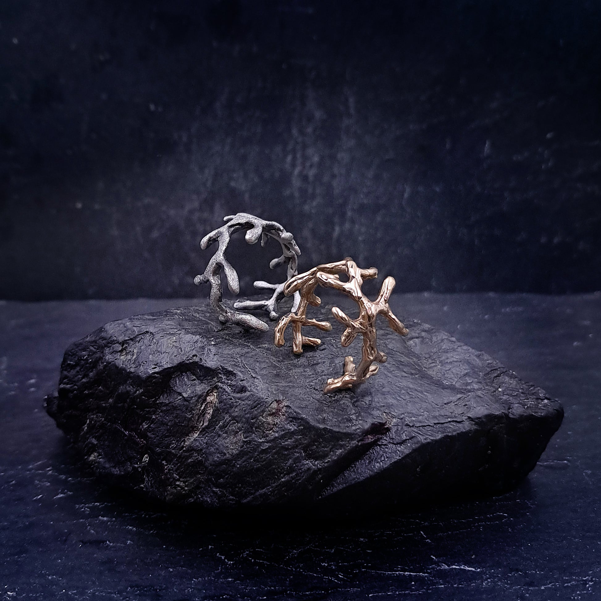 ''Roots'' 925 silver or brass ring