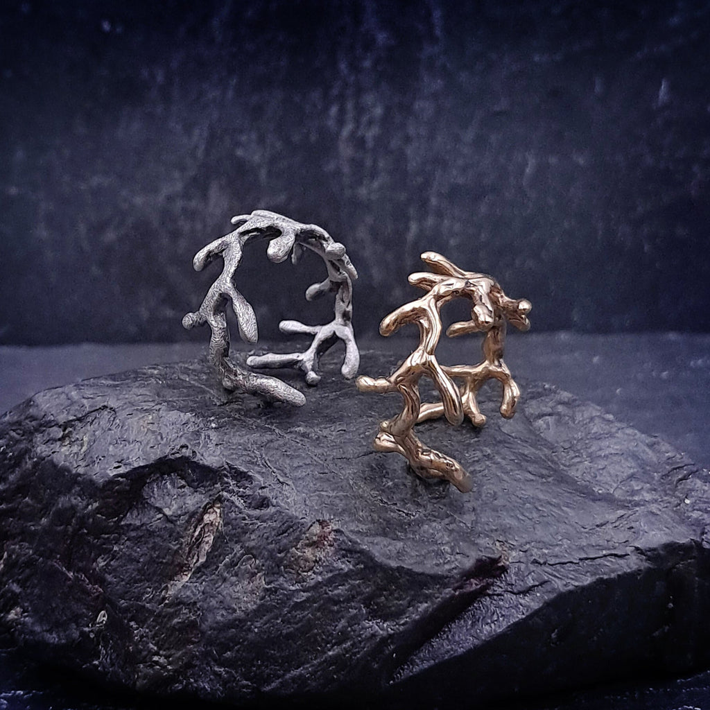 ''Roots'' 925 silver or brass ring