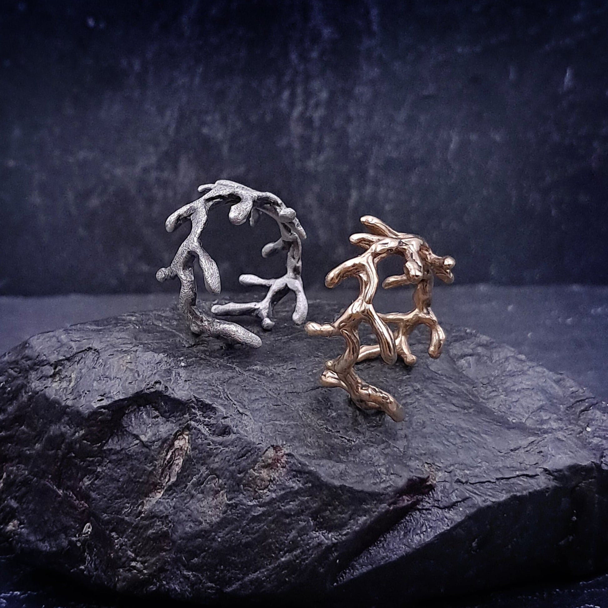 ''Roots'' 925 silver or brass ring