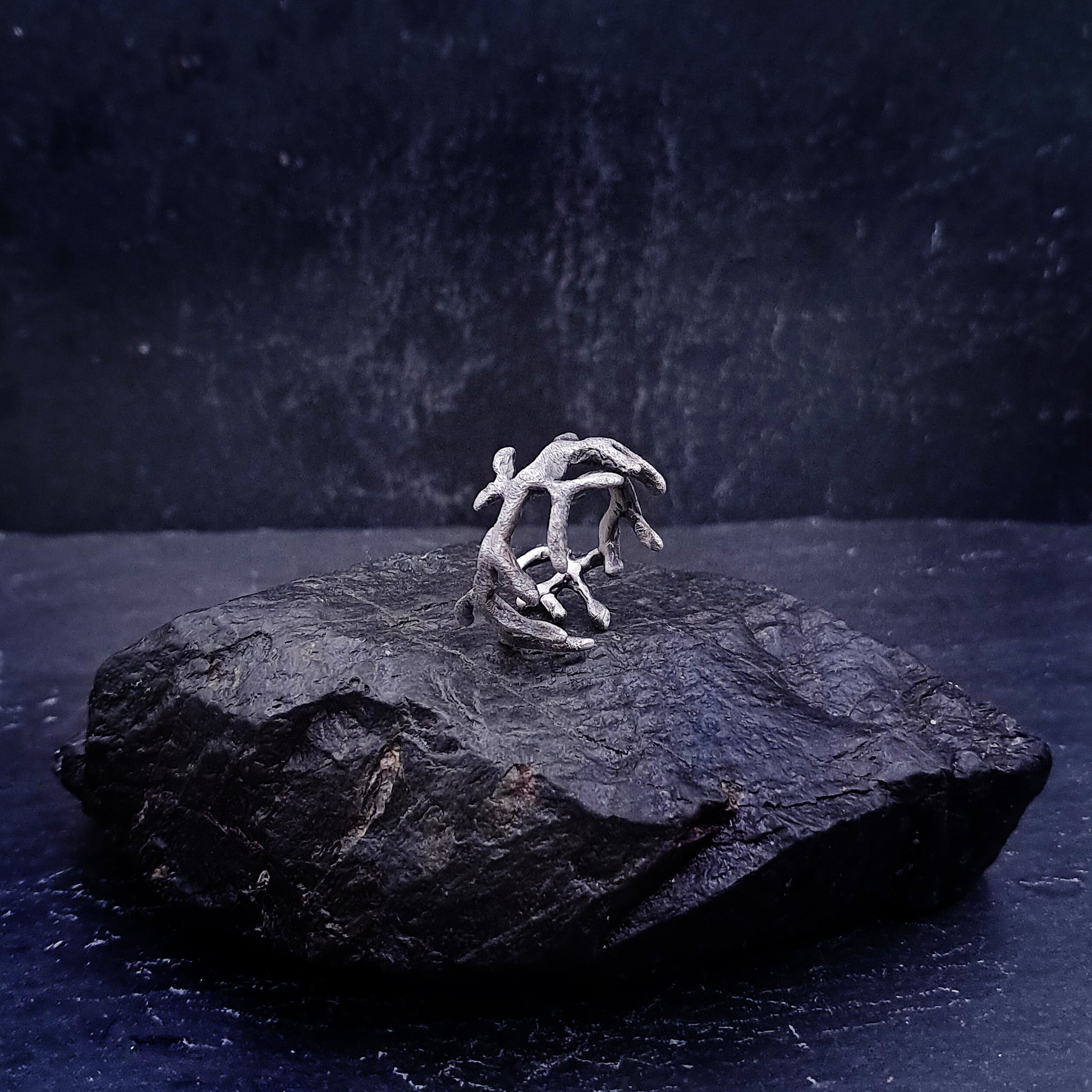 ''Roots'' 925 silver or brass ring