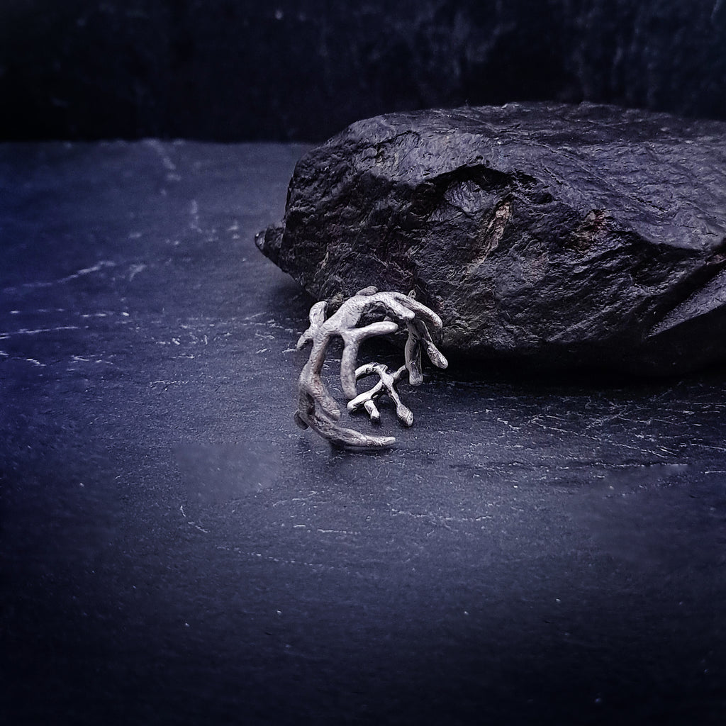 ''Roots'' 925 silver or brass ring