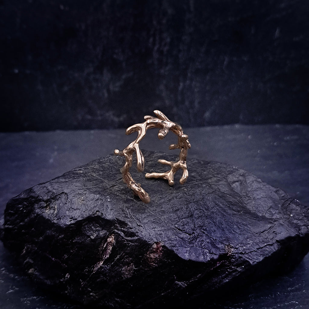 ''Roots'' 925 silver or brass ring