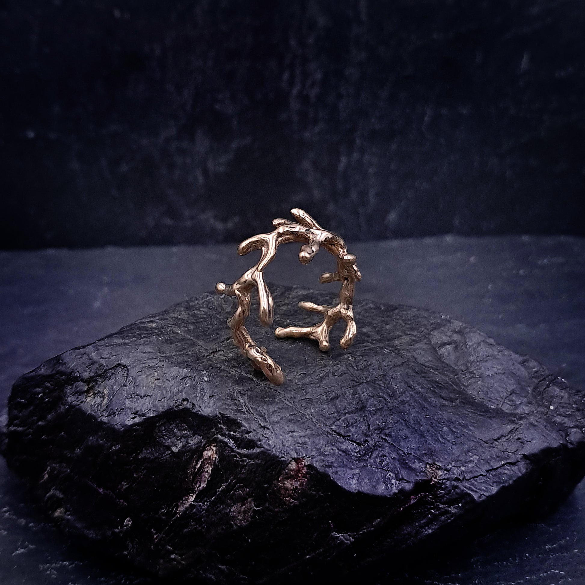 ''Roots'' 925 silver or brass ring