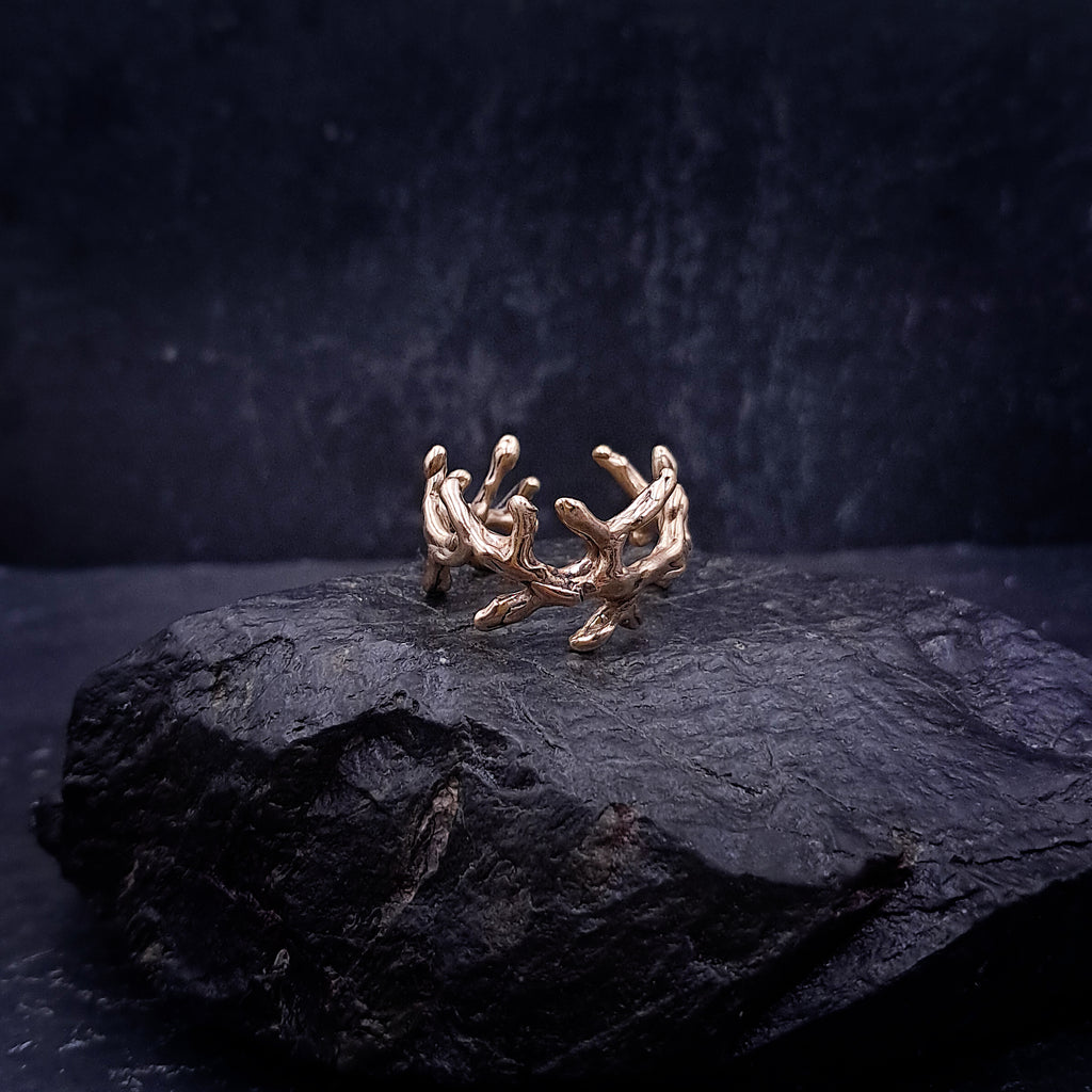 ''Roots'' 925 silver or brass ring