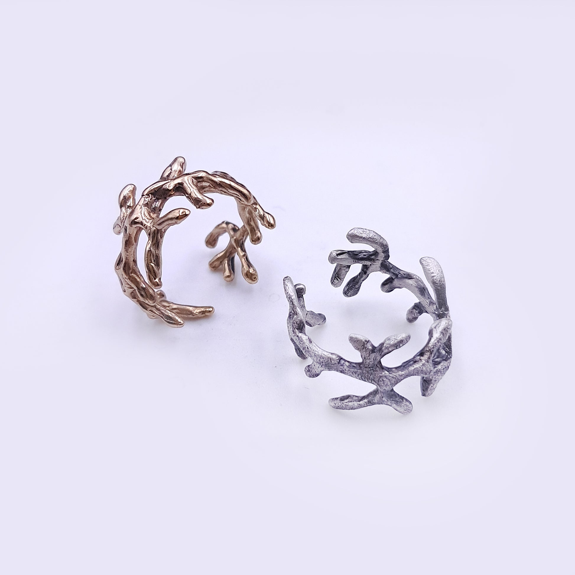 ''Roots'' 925 silver or brass ring