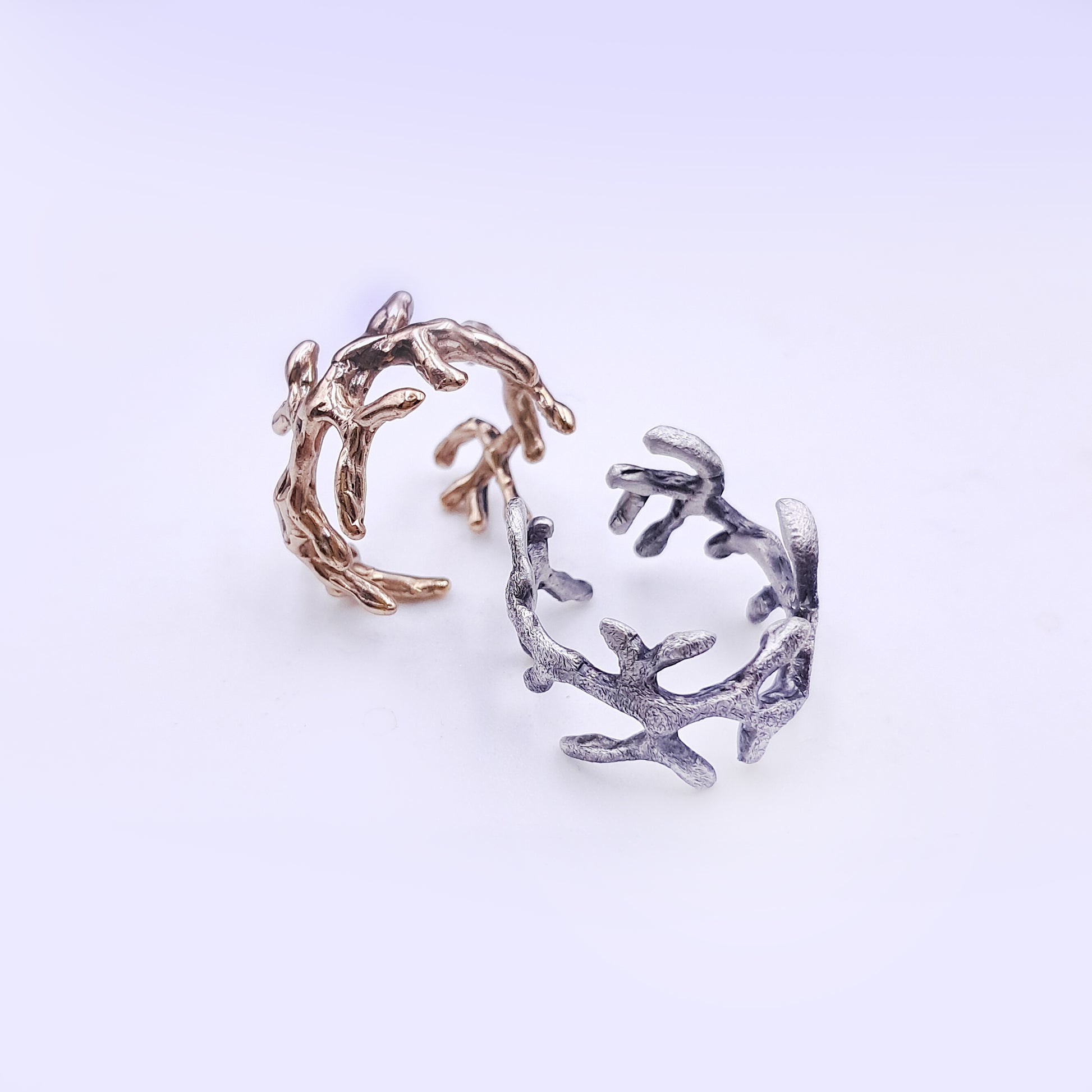''Roots'' 925 silver or brass ring