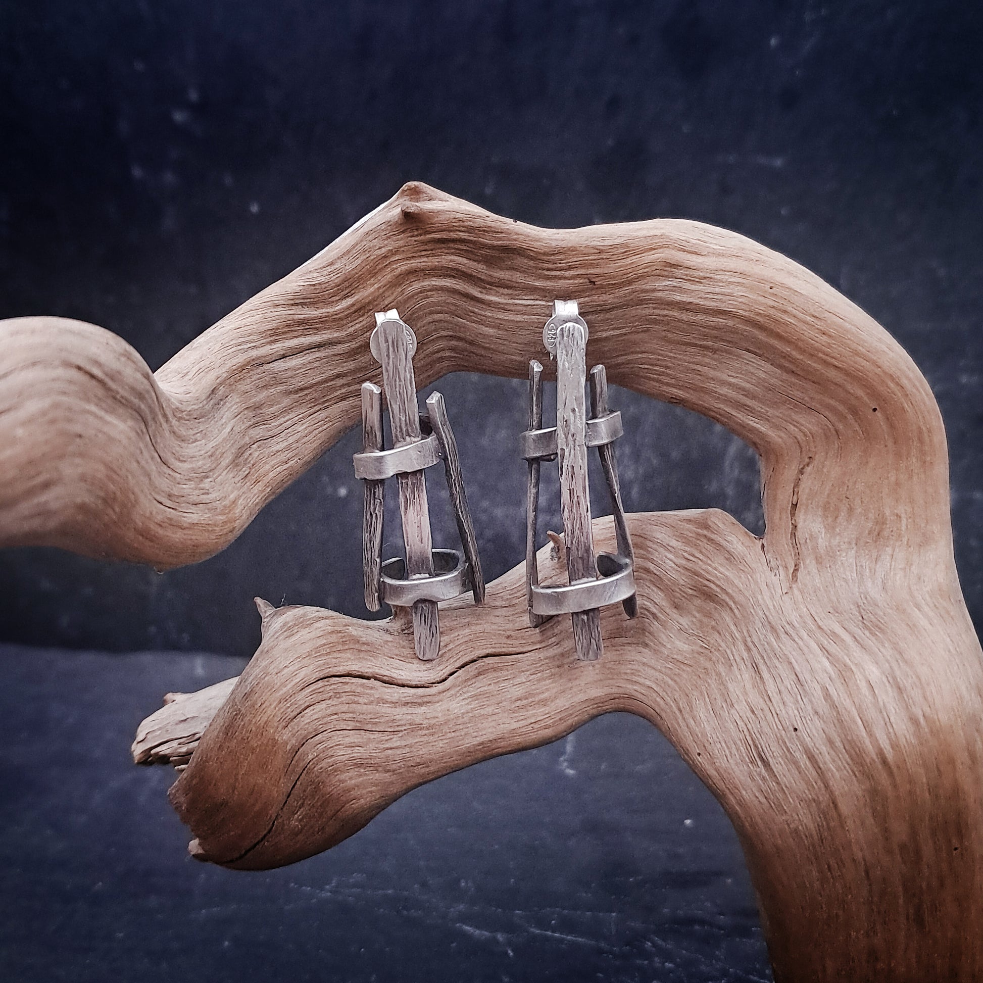 “Structure” 925 Silver Earrings