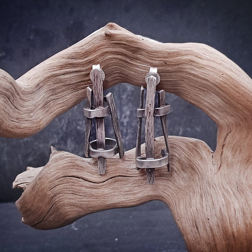 “Structure” 925 Silver Earrings
