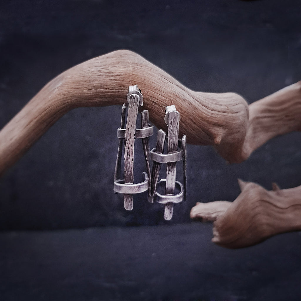 “Structure” 925 Silver Earrings