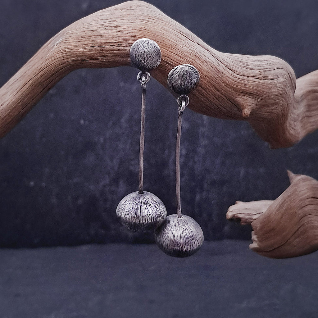 ''Spherical'' silver 925 earrings