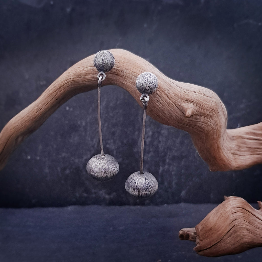 ''Spherical'' silver 925 earrings
