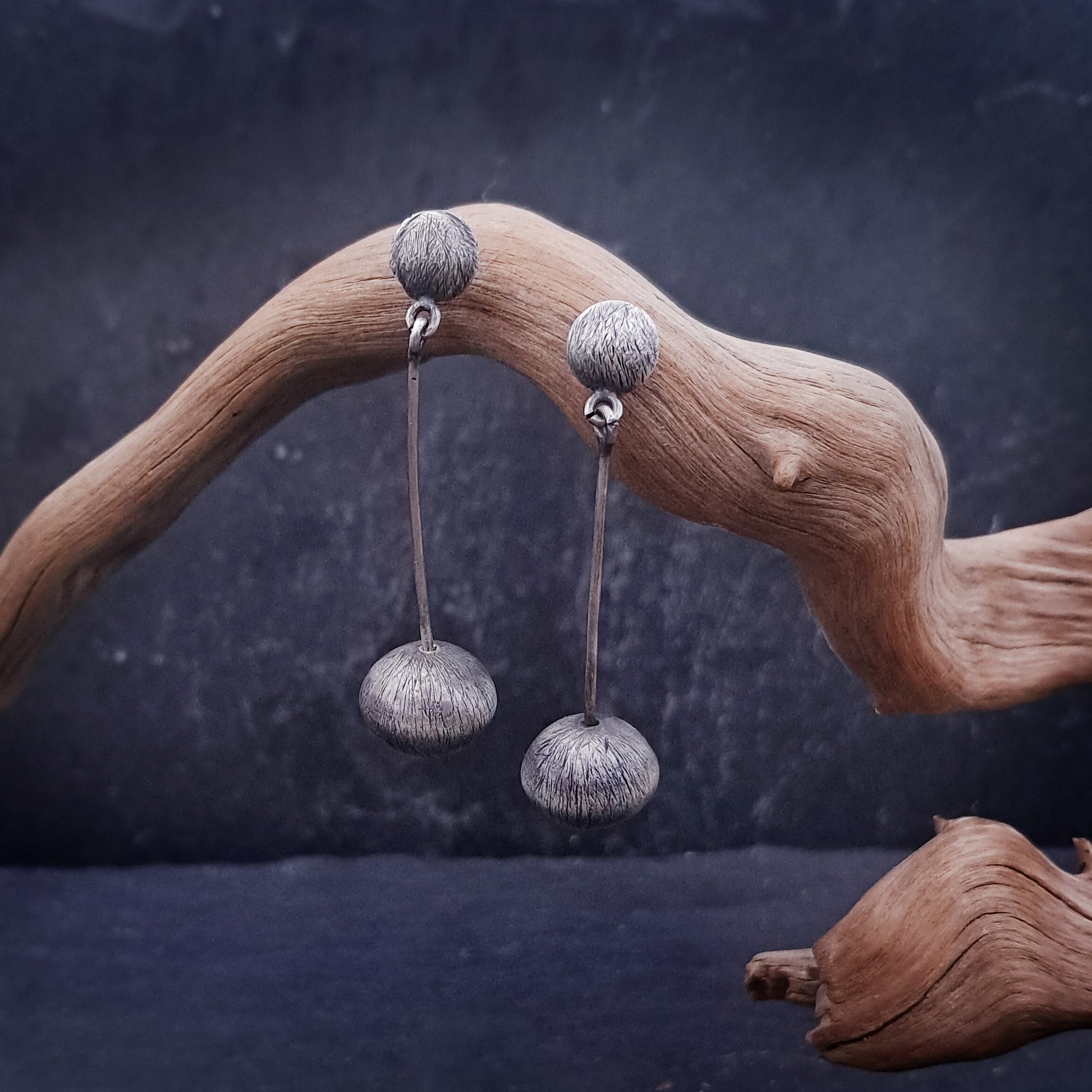 ''Spherical'' silver 925 earrings