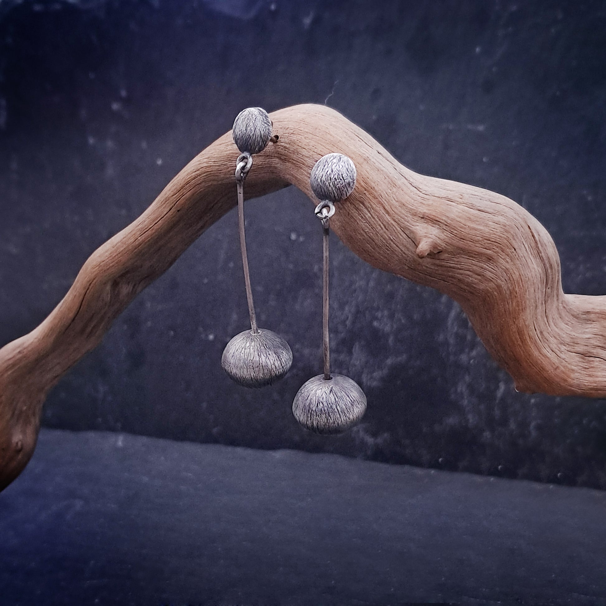 ''Spherical'' silver 925 earrings