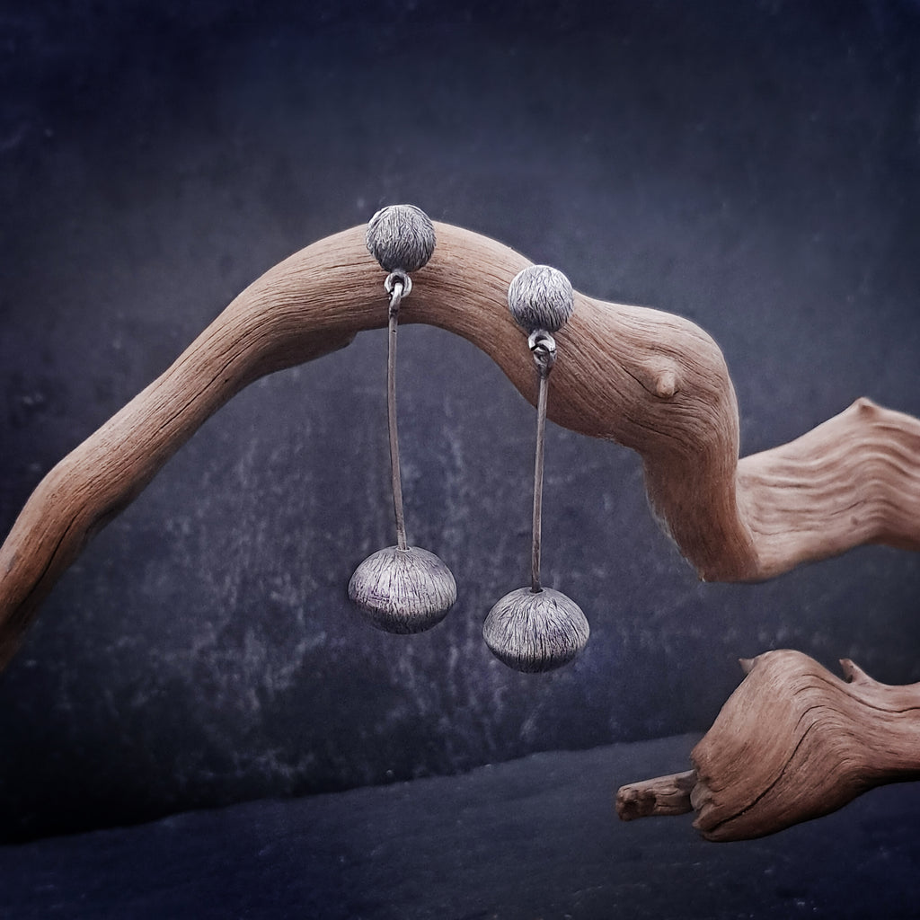''Spherical'' silver 925 earrings
