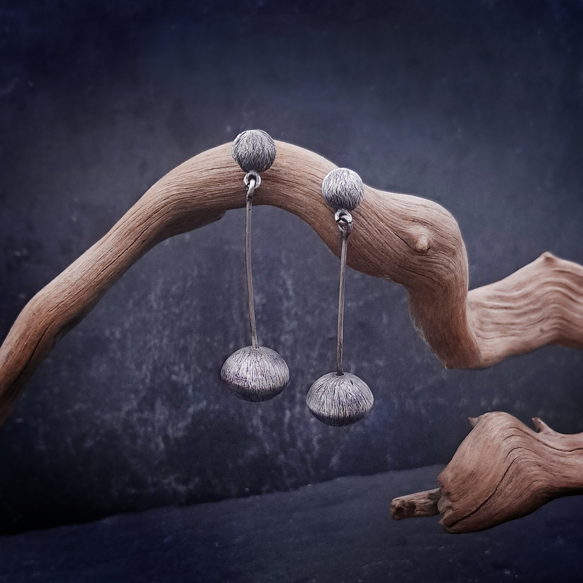 ''Spherical'' silver 925 earrings