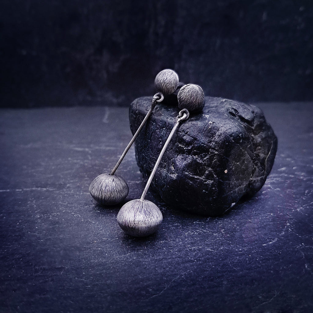 ''Spherical'' silver 925 earrings