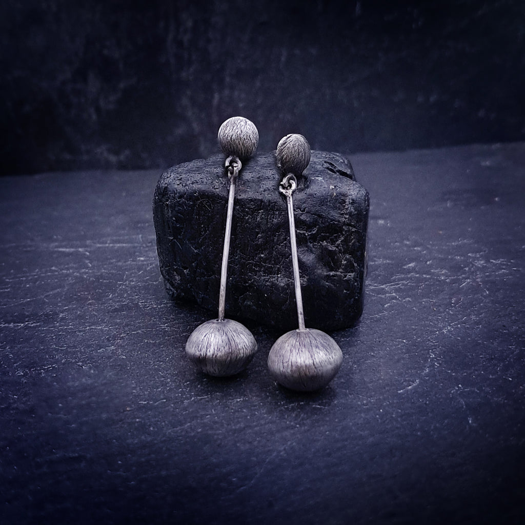 ''Spherical'' silver 925 earrings