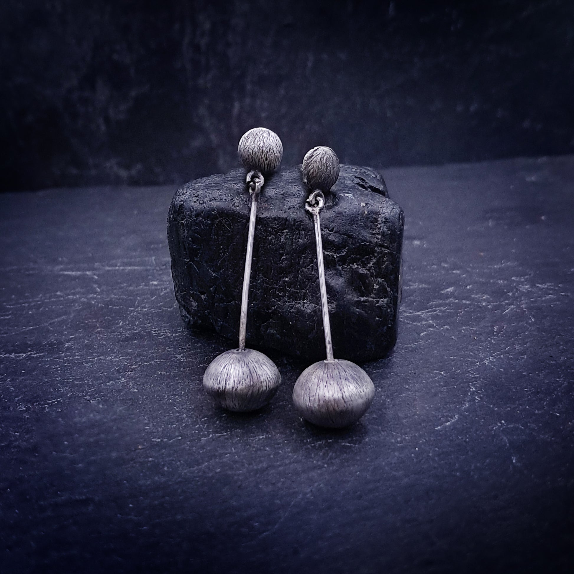 ''Spherical'' silver 925 earrings