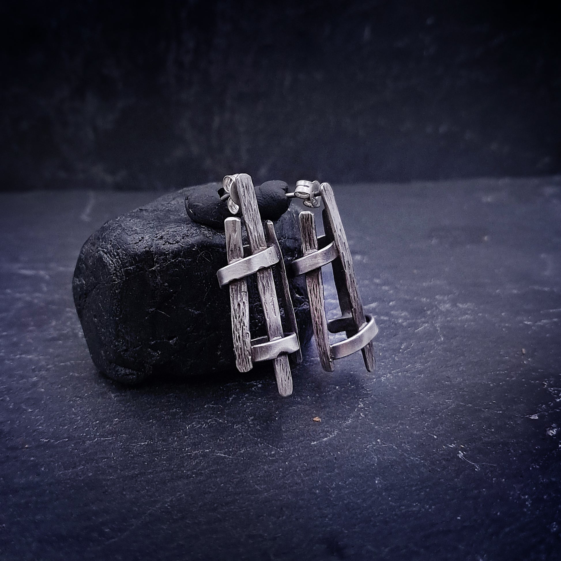 “Structure” 925 Silver Earrings