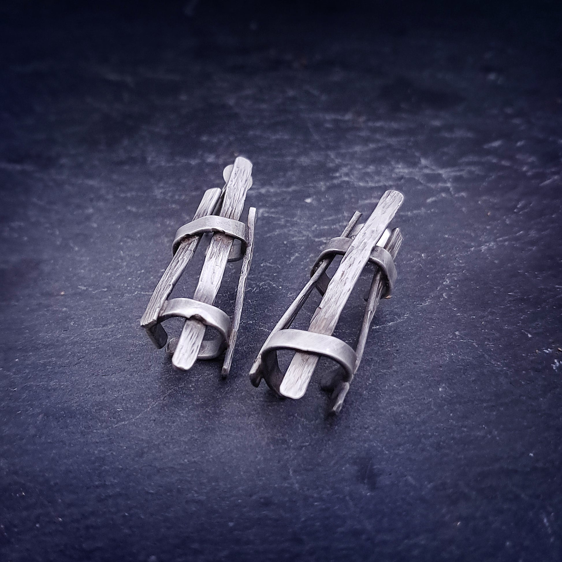 “Structure” 925 Silver Earrings